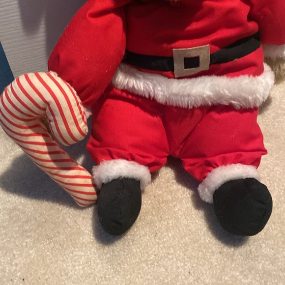 Vintage 1987 Teddy Bear Santa with Candy Cane - Picture 3 of 5